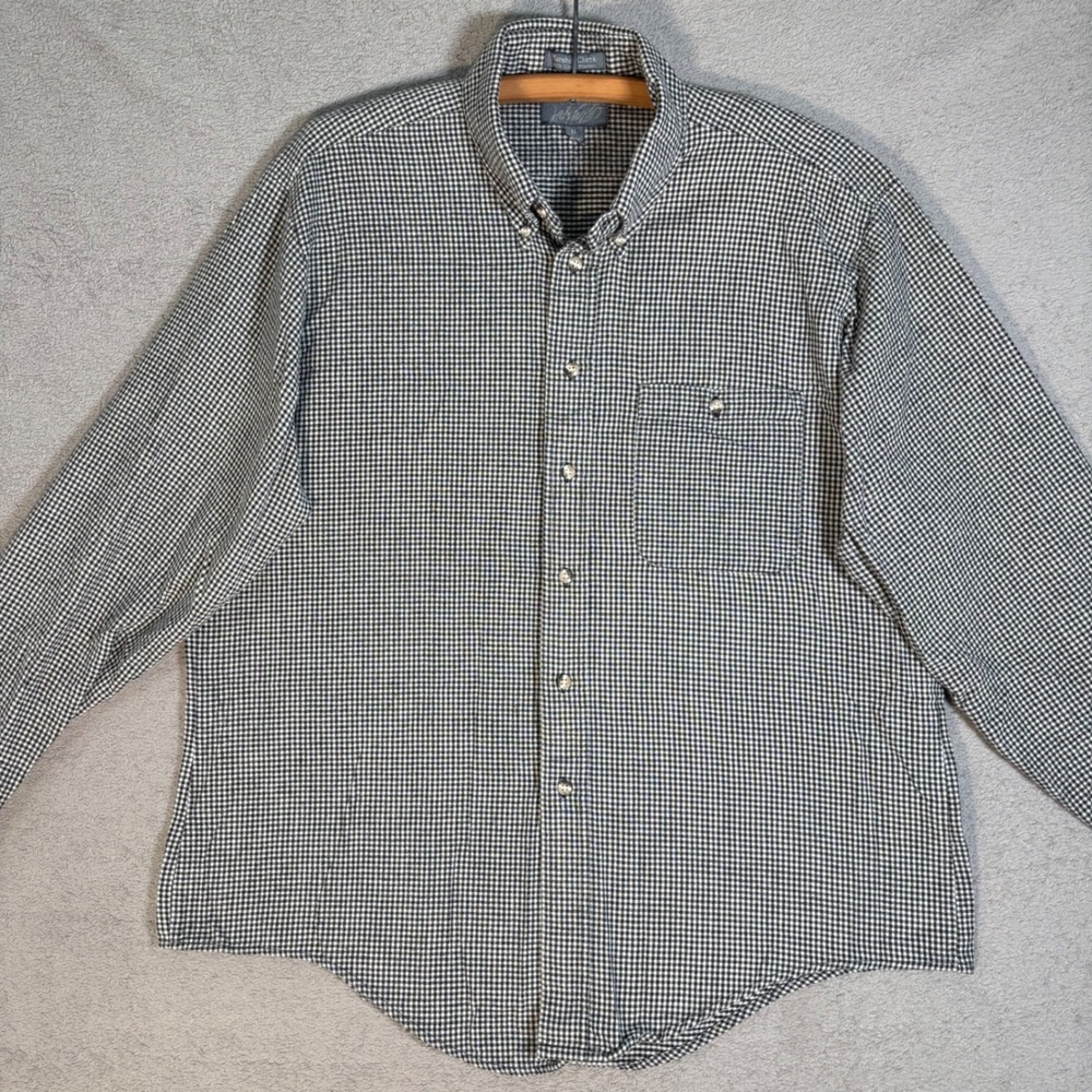 Lord and Taylor Flannel Shirt Mens XL Gingham Check‎ Button Down 100% Cotton - Picture 4 of 10